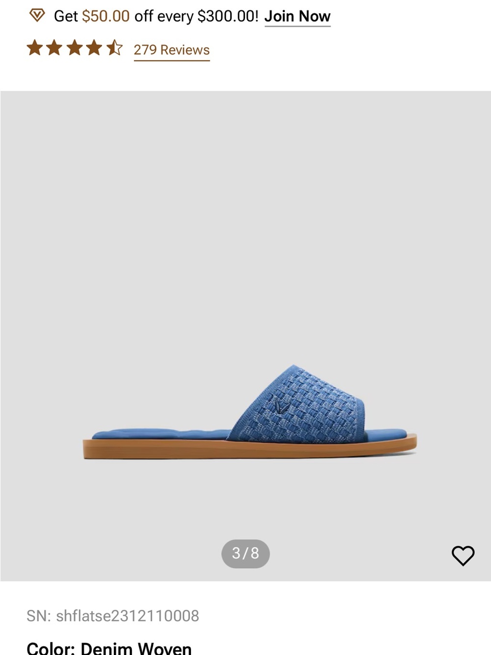 Denim Woven Slide Sandals - Blue - Picture 4 of 8